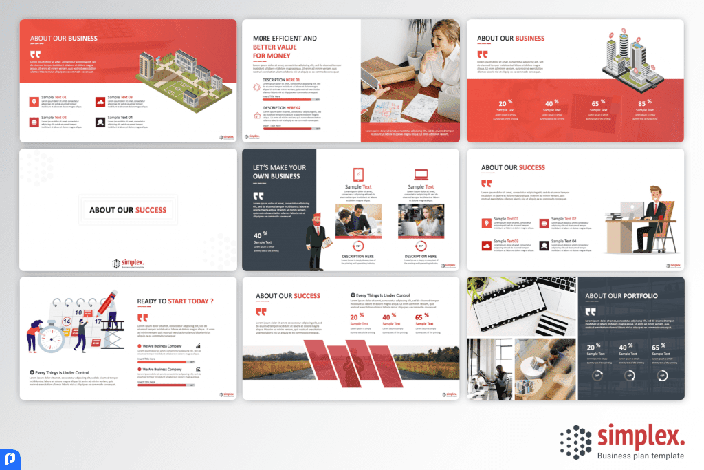 Simplex Business Plan PowerPoint Template