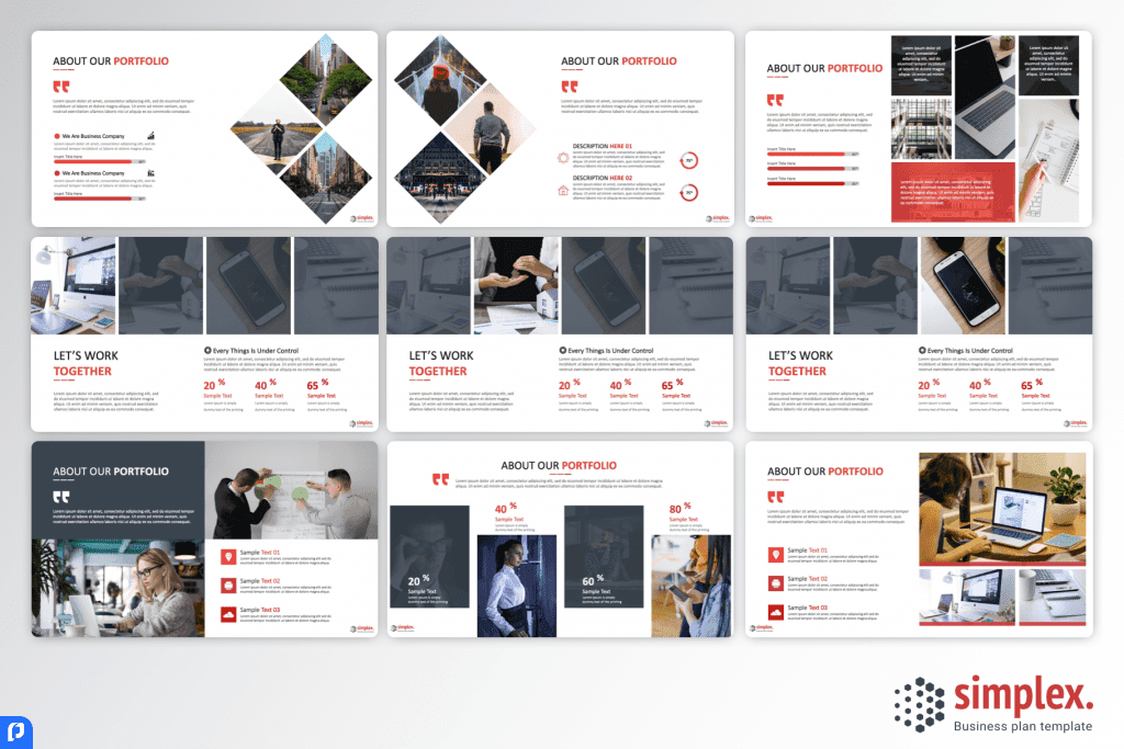 Simplex Business Plan PowerPoint Template