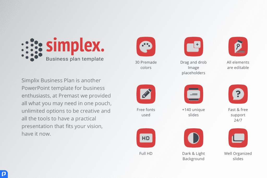 Simplex Business Plan PowerPoint Template