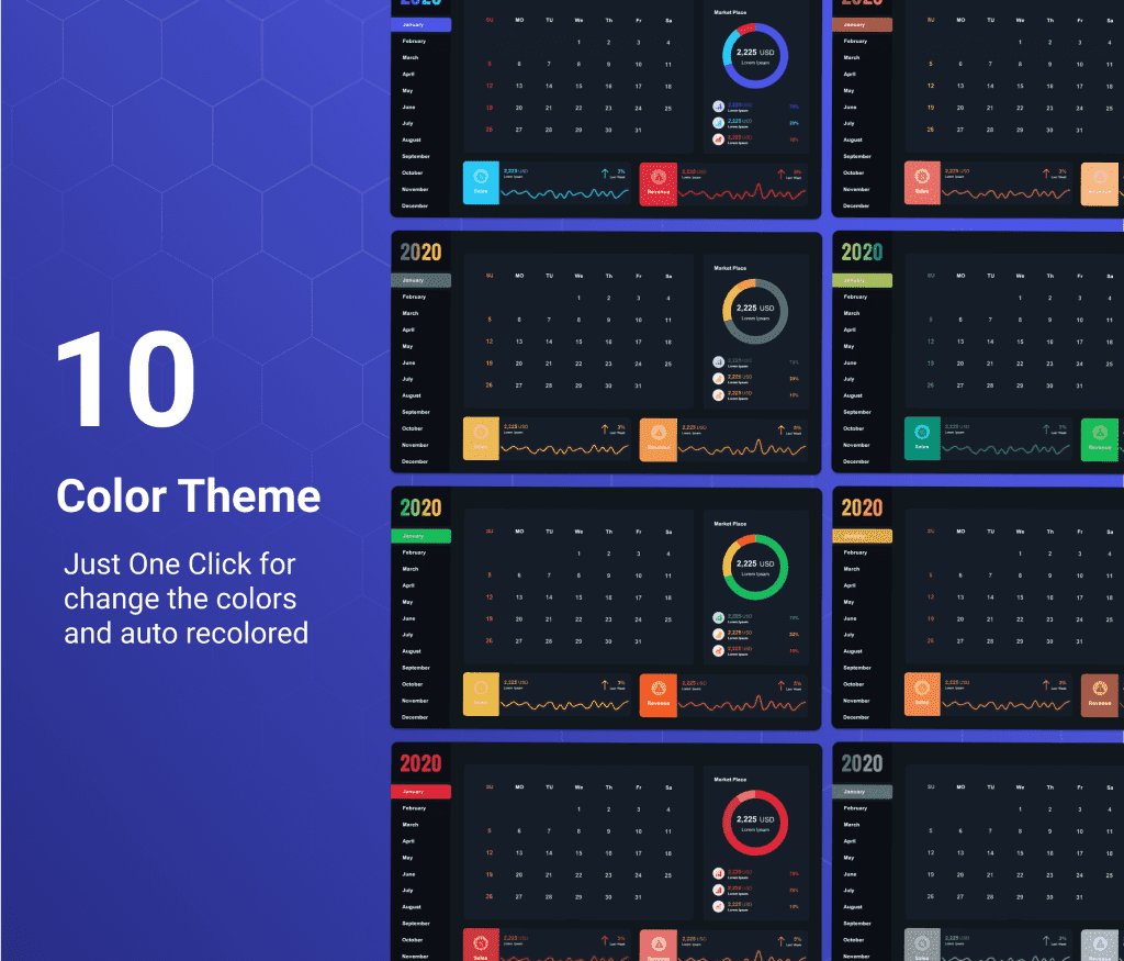 Rosnat - 2020 PowerPoint Calendar Template