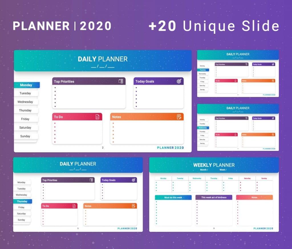 Modern Planner PowerPoint Presentation Template 2020