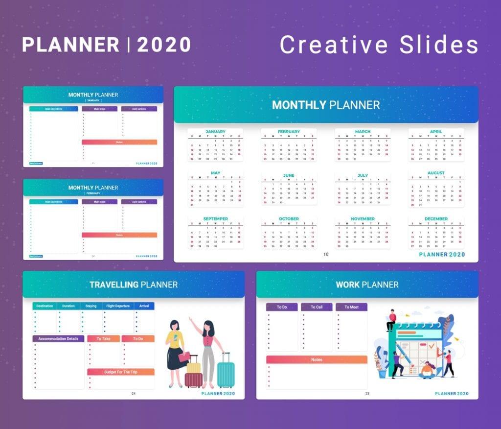 Modern Planner PowerPoint Presentation Template 2020