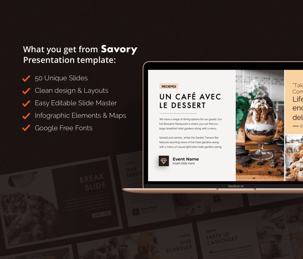 Savory – Modern Restaurant PowerPoint Presentation