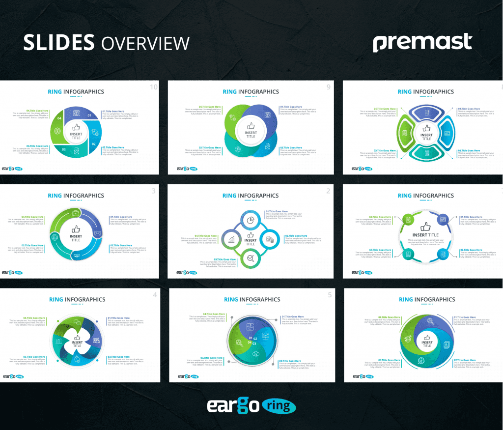 Eargo Ring – Circular Infographics PPT Templates