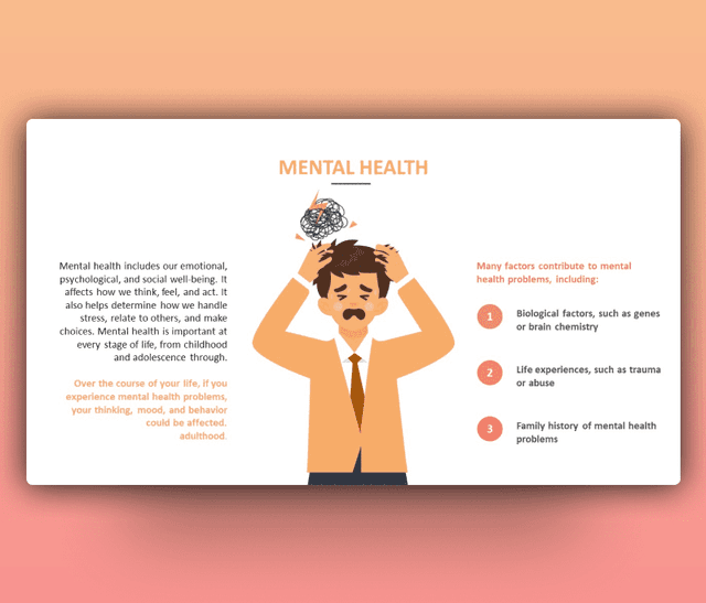 Mental Health Problems PowerPoint Template