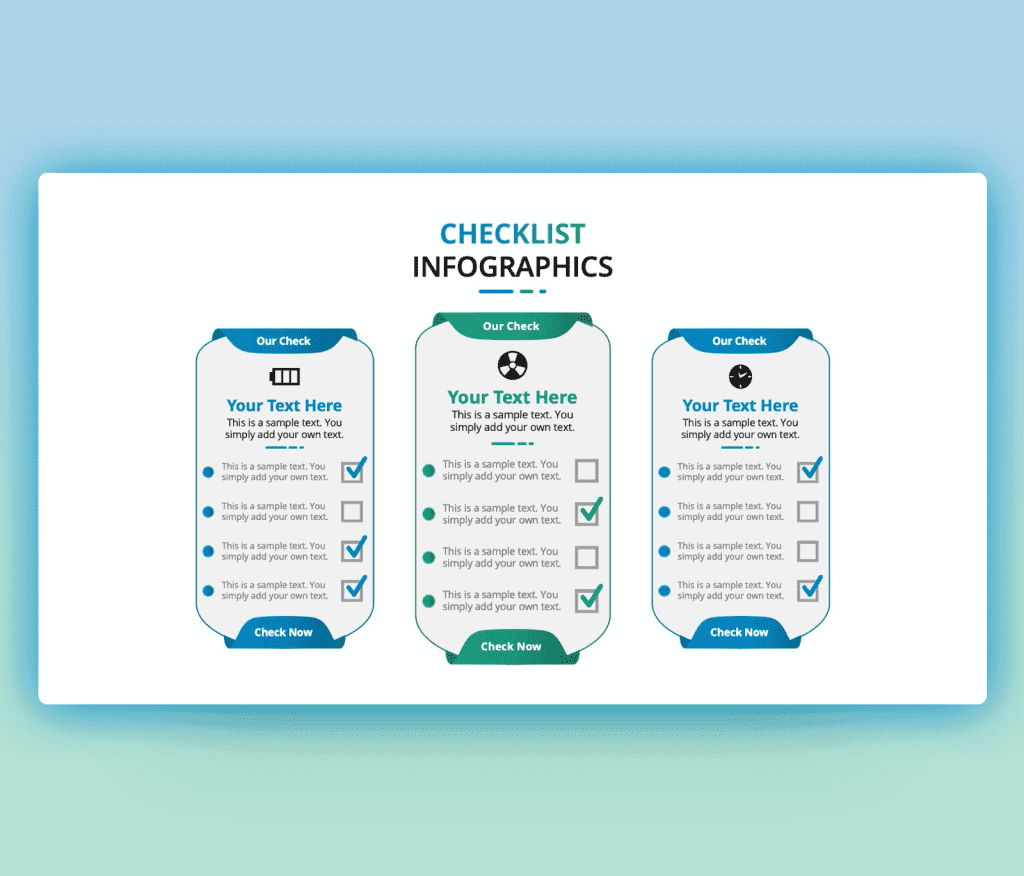 Free Checklist Infographics PowerPoint Template
