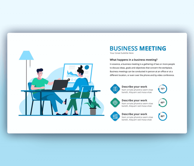 Business Meeting PowerPoint Template Free Download