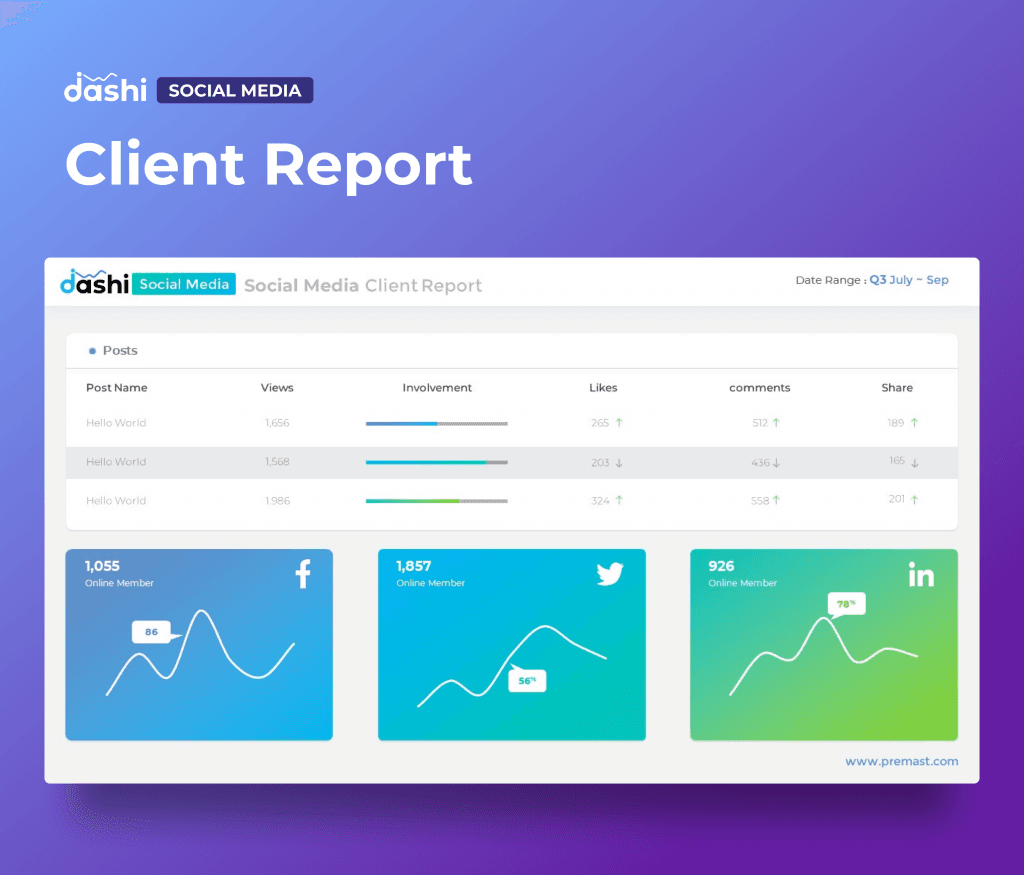 dashi Social Media Dashboard Report Presentation