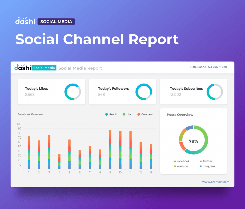 dashi Social Media Dashboard Report Presentation