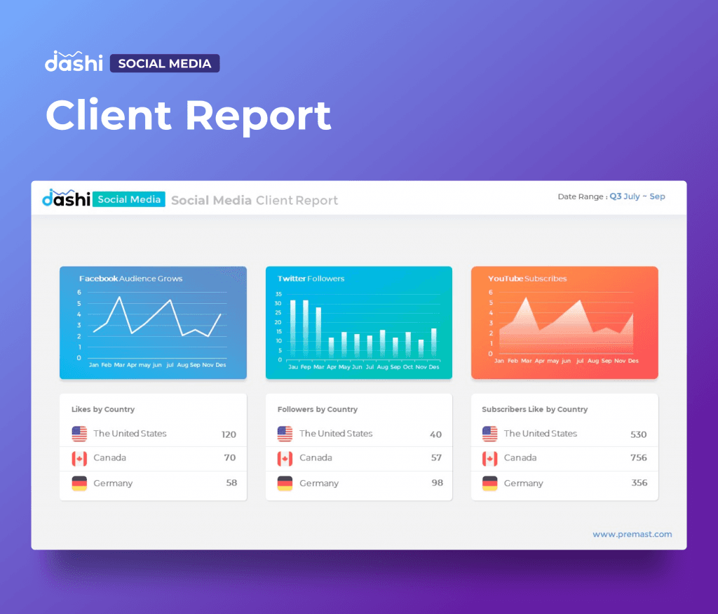 dashi Social Media Dashboard Report Presentation