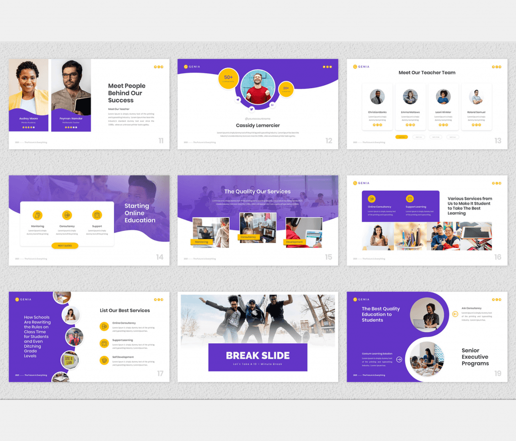 Genia – Online Education PowerPoint Template