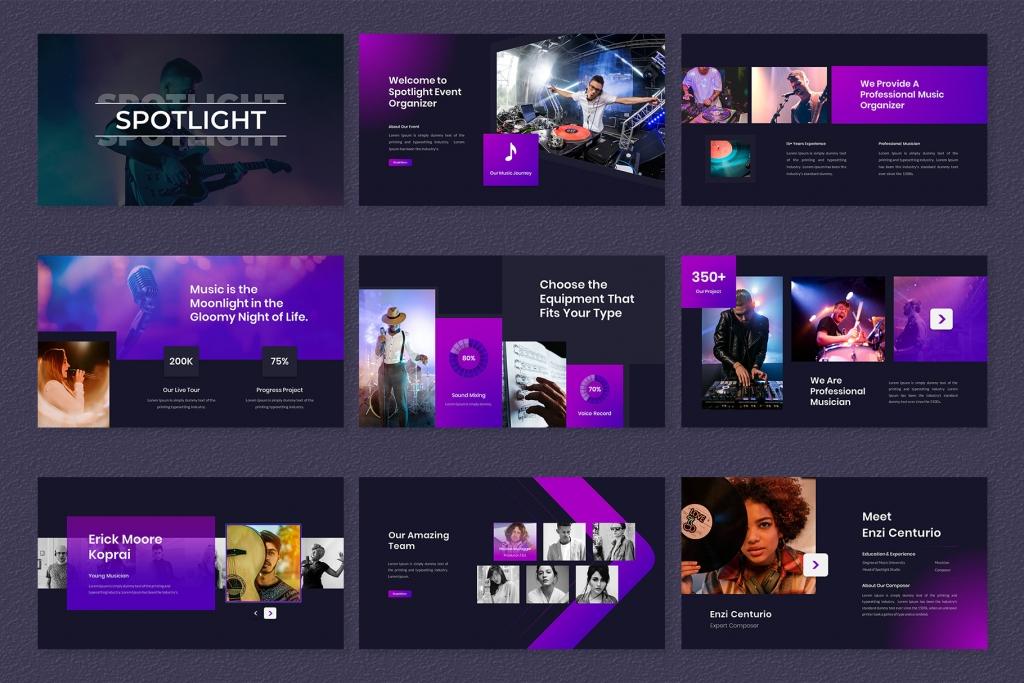Spotlight – Music Event PowerPoint Template
