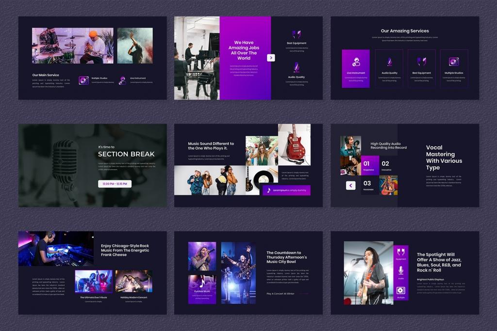 Spotlight – Music Event PowerPoint Template