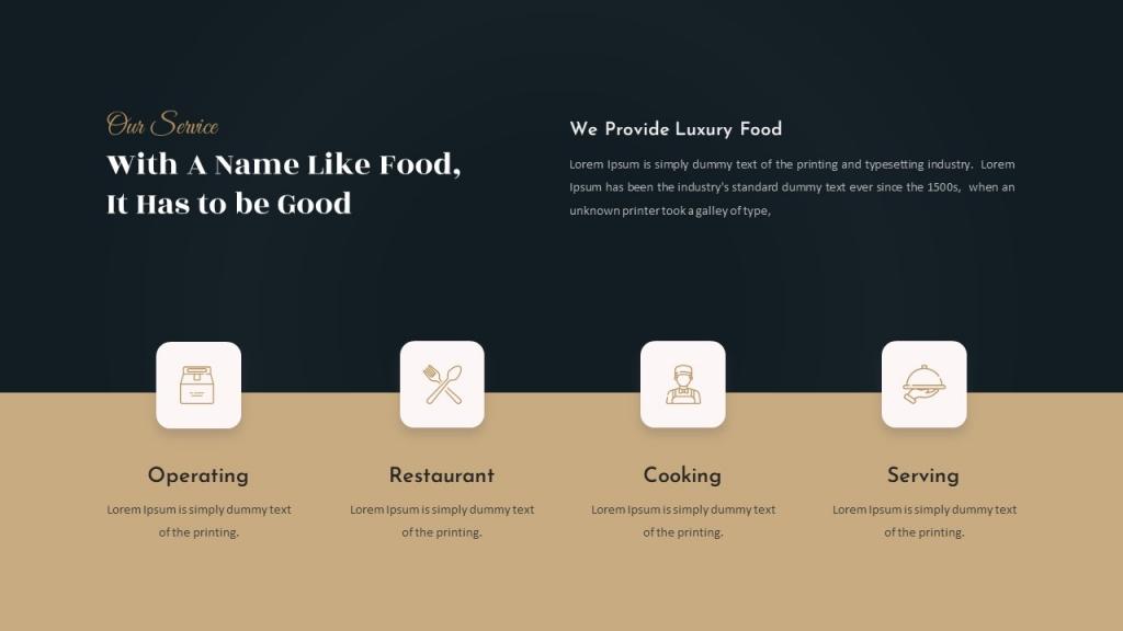 Luxury Food &amp; Restaurant Presentation (PowerPoint)