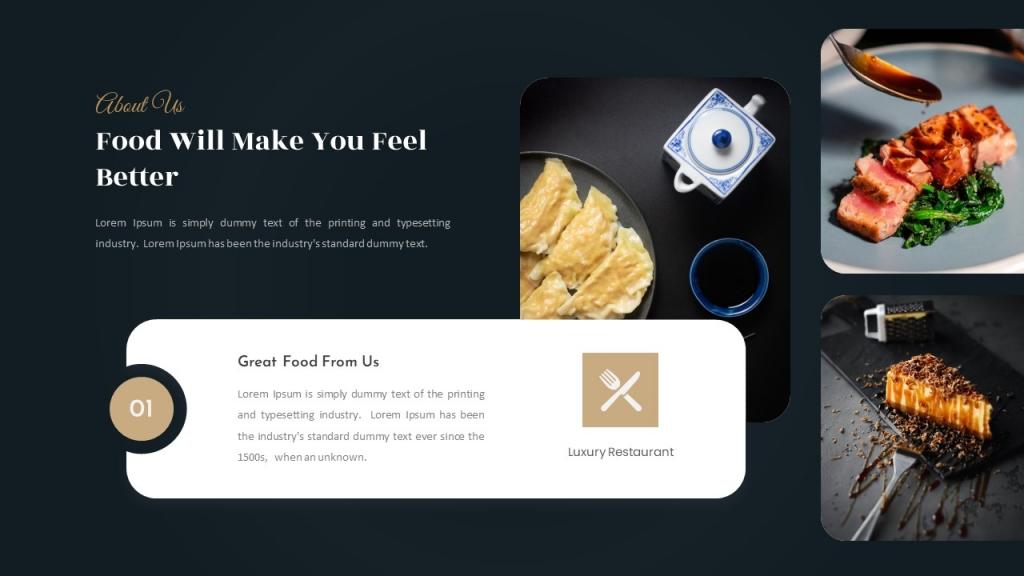 Luxury Food &amp; Restaurant Presentation (PowerPoint)