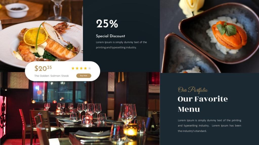 Luxury Food &amp; Restaurant Presentation (PowerPoint)