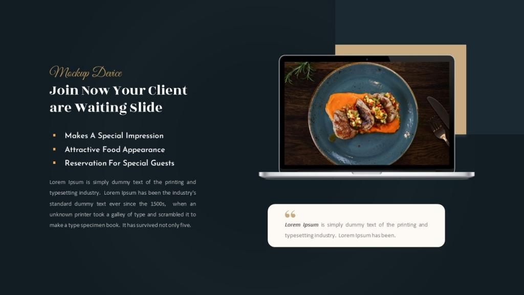 Luxury Food &amp; Restaurant Presentation (PowerPoint)