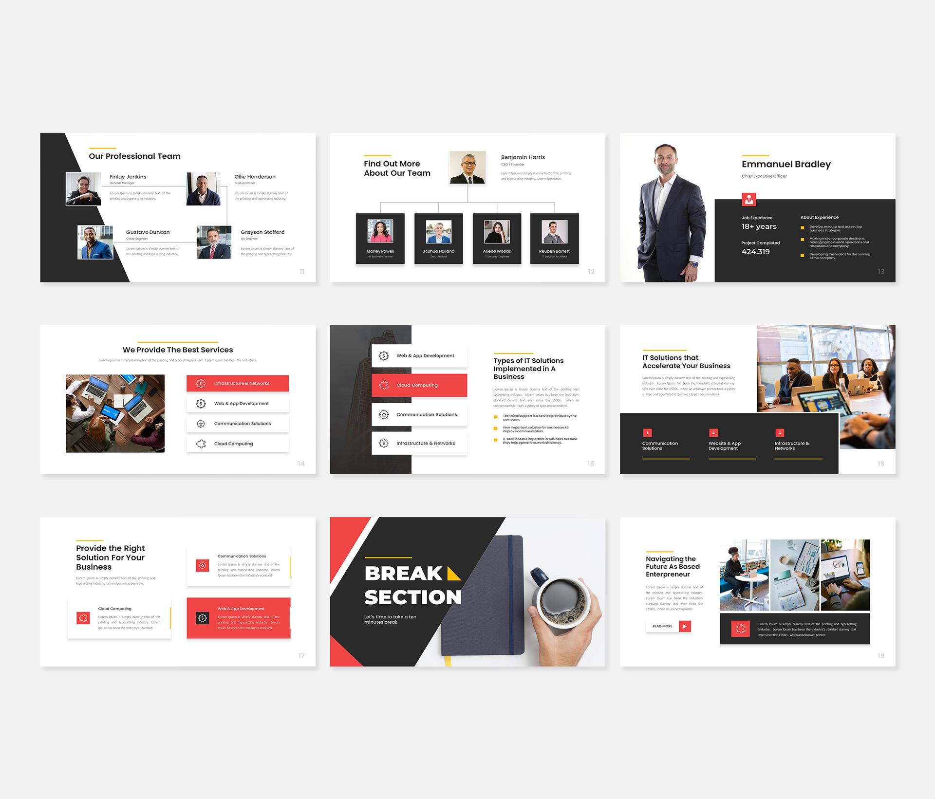 Bright Modern Color GoogleSlides Presentation Template